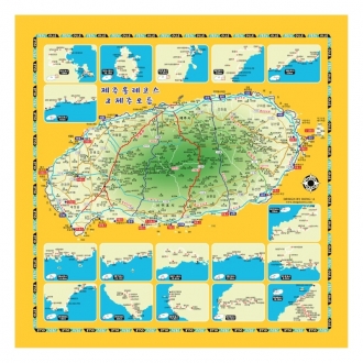 지도스카프(60x60)-제주올레길