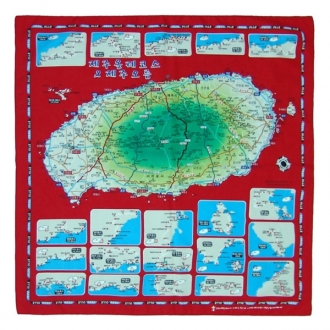 지도스카프(60x60)-제주올레길