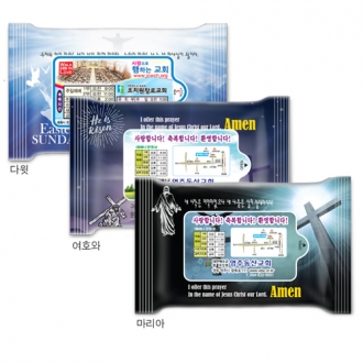 전도용 나사렛 3종 렌덤 (유광) 물향기 물티슈(5~20매)