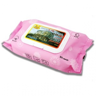 수미향 핑크 물티슈 80매 캡형(45g)