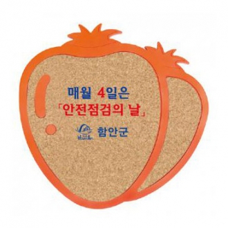 딸기 실리콘콜크 냄비받침