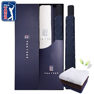 [PGA]  PGA 2단자동 네이비전폭로고+ 150g면사타올 세트