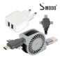 [SMODO-223] 십자 릴케이블+듀얼 어답터 set